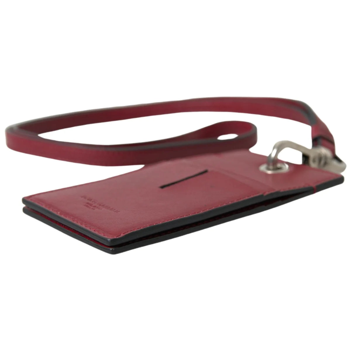 Stunning Dolce Gabbana Red Leather Cardholder With Lanyard &