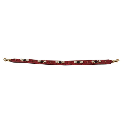 Stunning Dolce Gabbana Red Python Leather Shoulder Strap &
