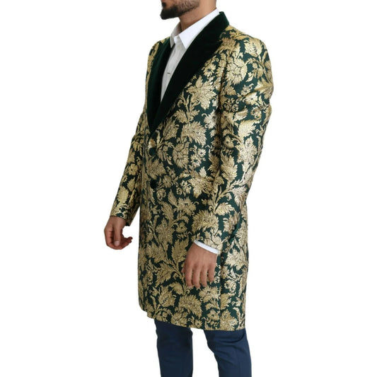 Stunning Dolce Gabbana Sicilia Gold Green Jacquard Jacket &