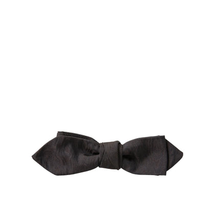 Stunning Dolce Gabbana Silk Adjustable Brown Bow Tie &