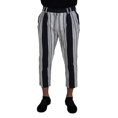 Stunning Dolce Gabbana Striped Cotton Pants MainLine Authentic 100% New Tags &