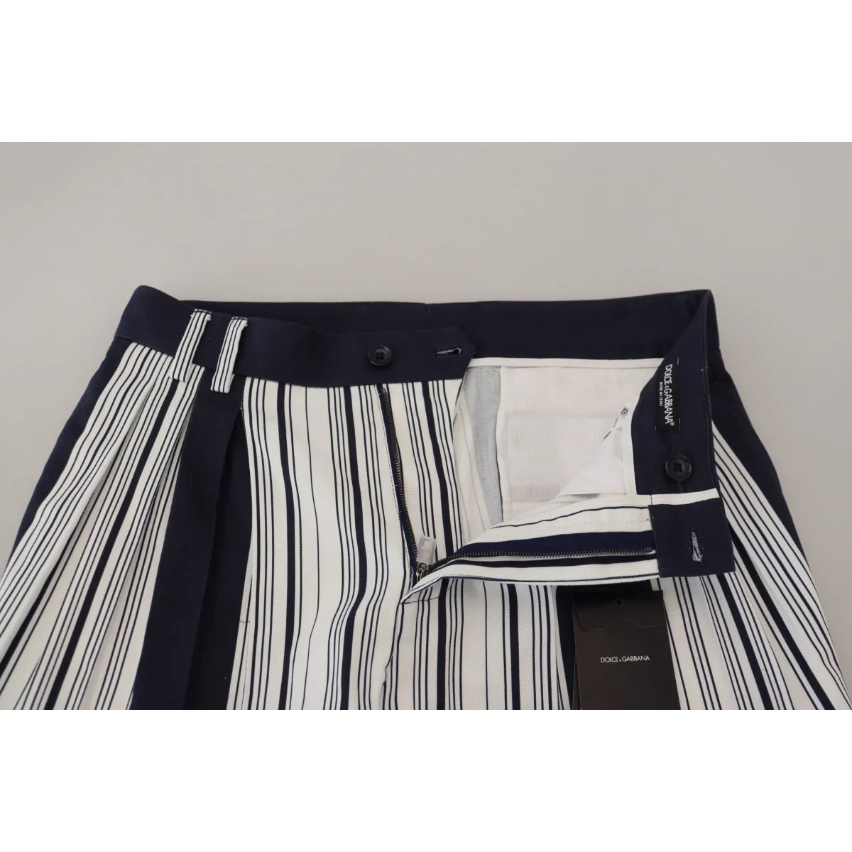 Stunning Dolce Gabbana Striped Cotton Pants MainLine Authentic 100% New Tags &