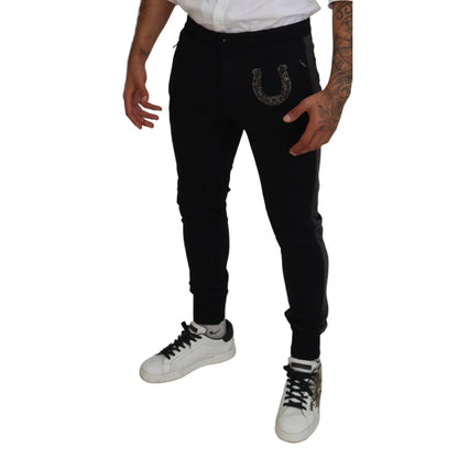 Stunning Dolce Gabbana Virgin Wool Jogger Pants Italian Style &