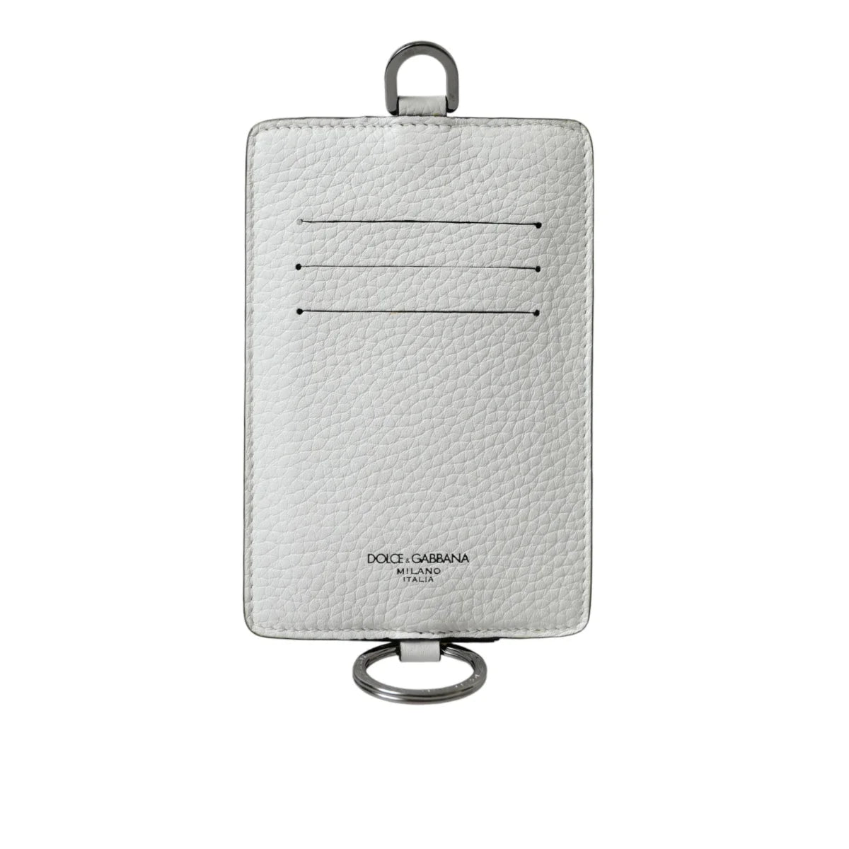 Stunning Dolce Gabbana White Leather Lanyard Card Holder Wallet &