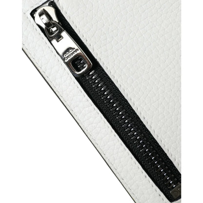 Stunning Dolce Gabbana White Leather Lanyard Card Holder Wallet &