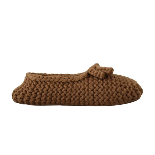 Stunning Dolce Gabbana Wool Knit Ballerina Flats With Logo Details &