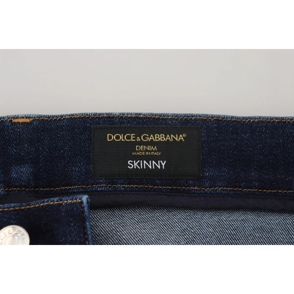 Stunning Gabbana Dark Blue Slim Fit Dress Jeans Dolce &