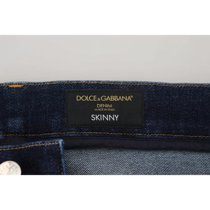 Stunning Gabbana Dark Blue Slim Fit Dress Jeans Dolce &