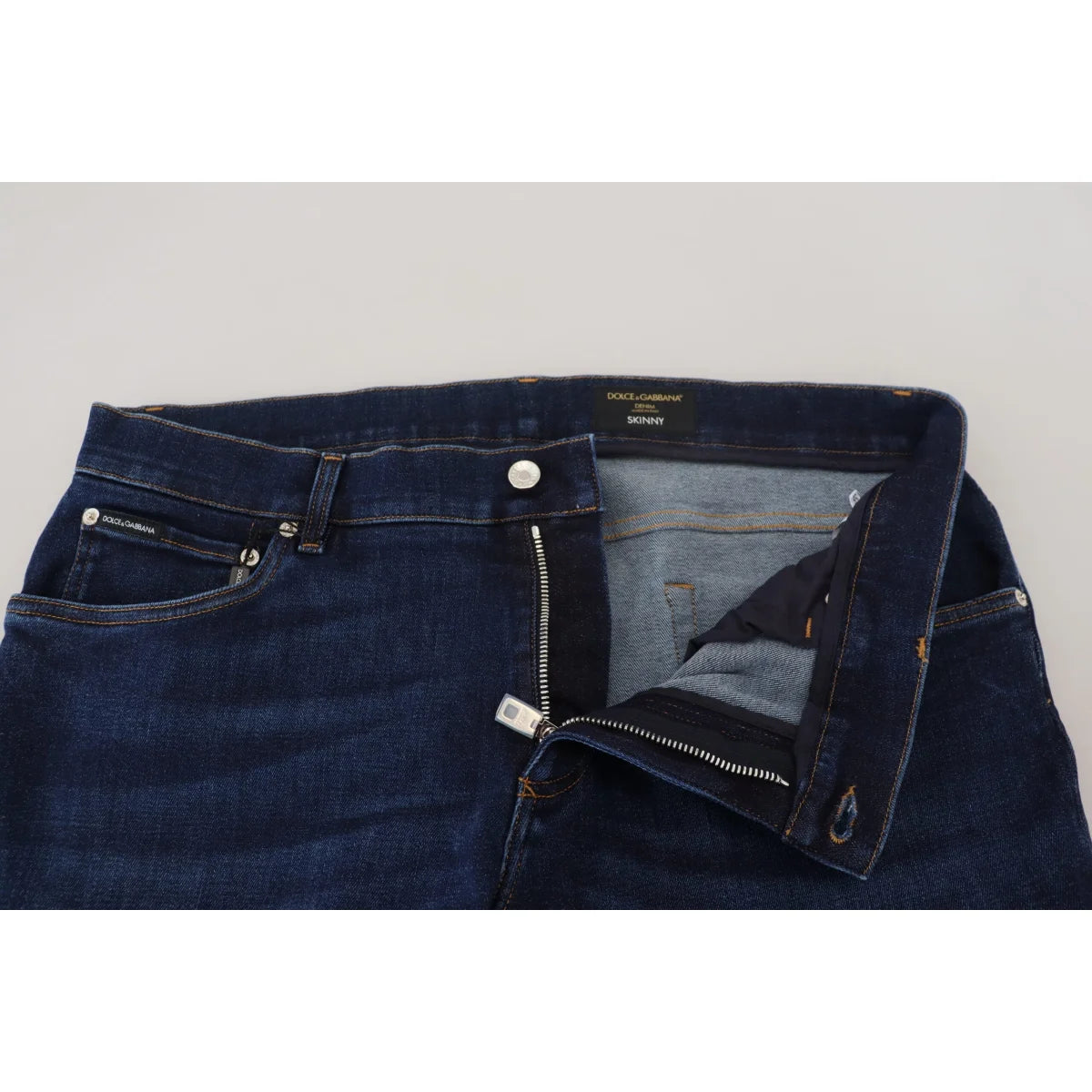 Stunning Gabbana Dark Blue Slim Fit Dress Jeans Dolce &