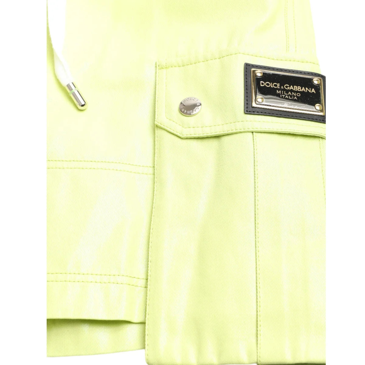 Stunning Gabbana Light Green Drawstring Closure Bermuda Cargo Shorts Dolce &