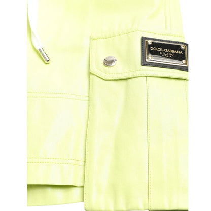 Stunning Gabbana Light Green Drawstring Closure Bermuda Cargo Shorts Dolce &