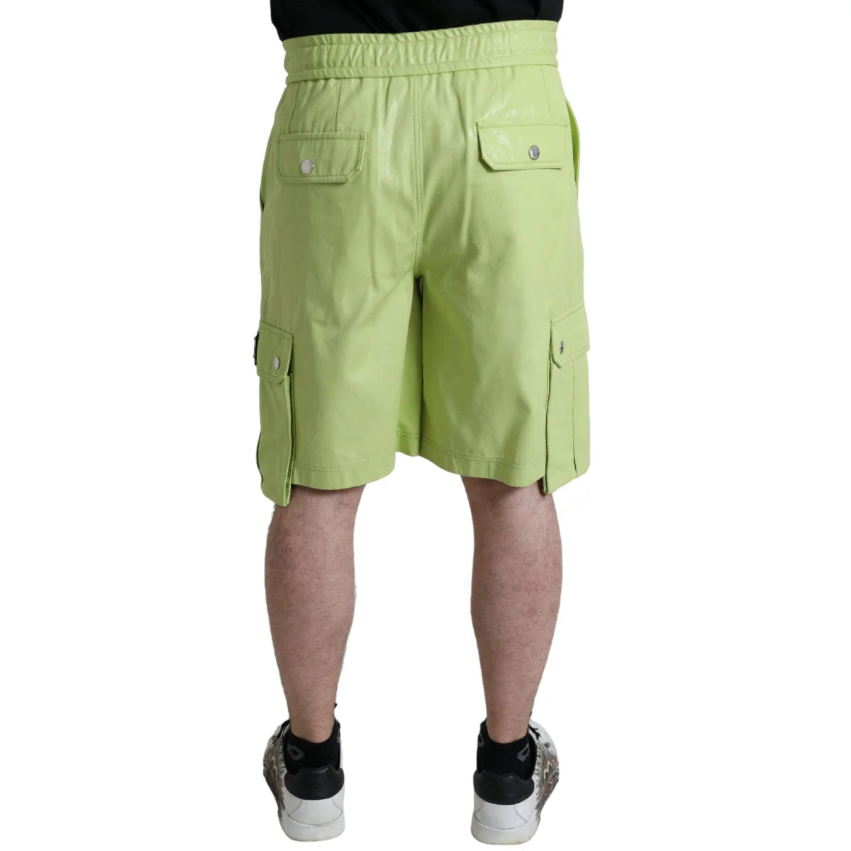 Stunning Gabbana Light Green Drawstring Closure Bermuda Cargo Shorts Dolce &