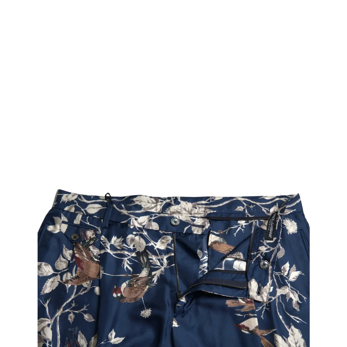 Stunning Gabbana Silk Bermuda Shorts in Floral Print with Button Closure Dolce &