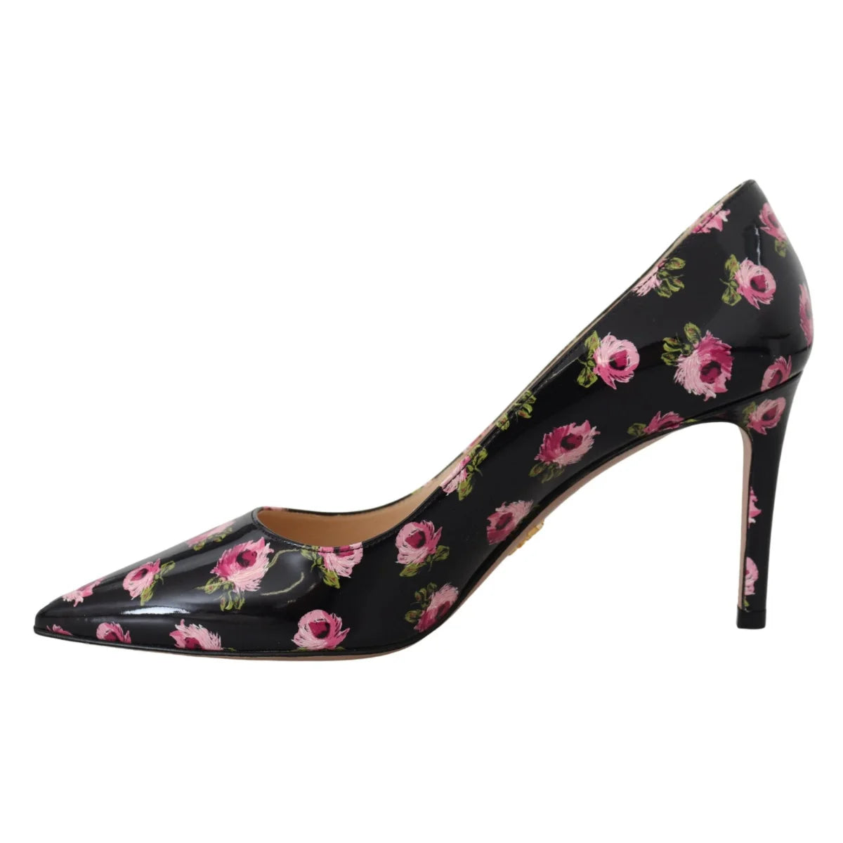 Stunning Prada Pink Floral Heels in Vibrant Print