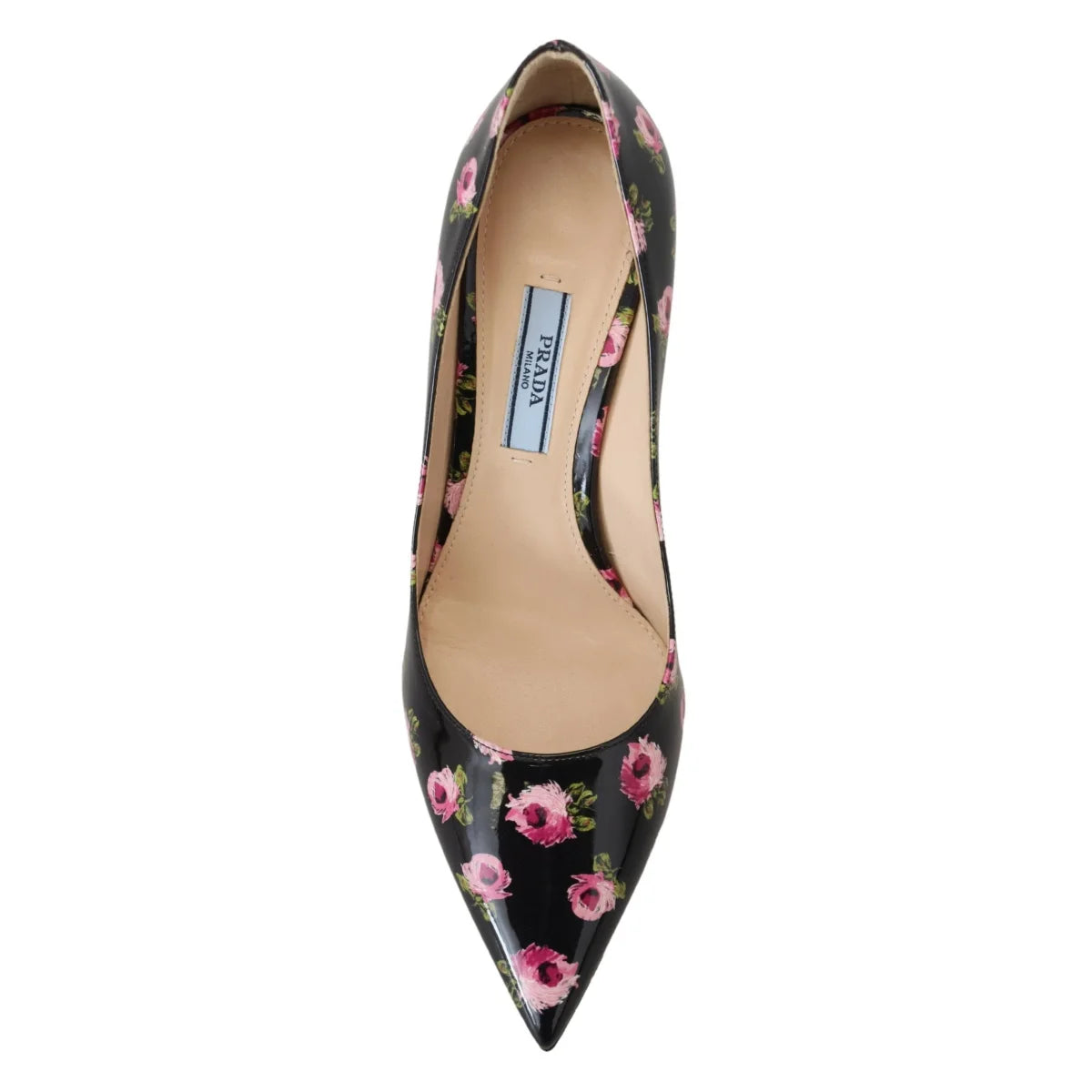Stunning Prada Pink Floral Heels in Vibrant Print