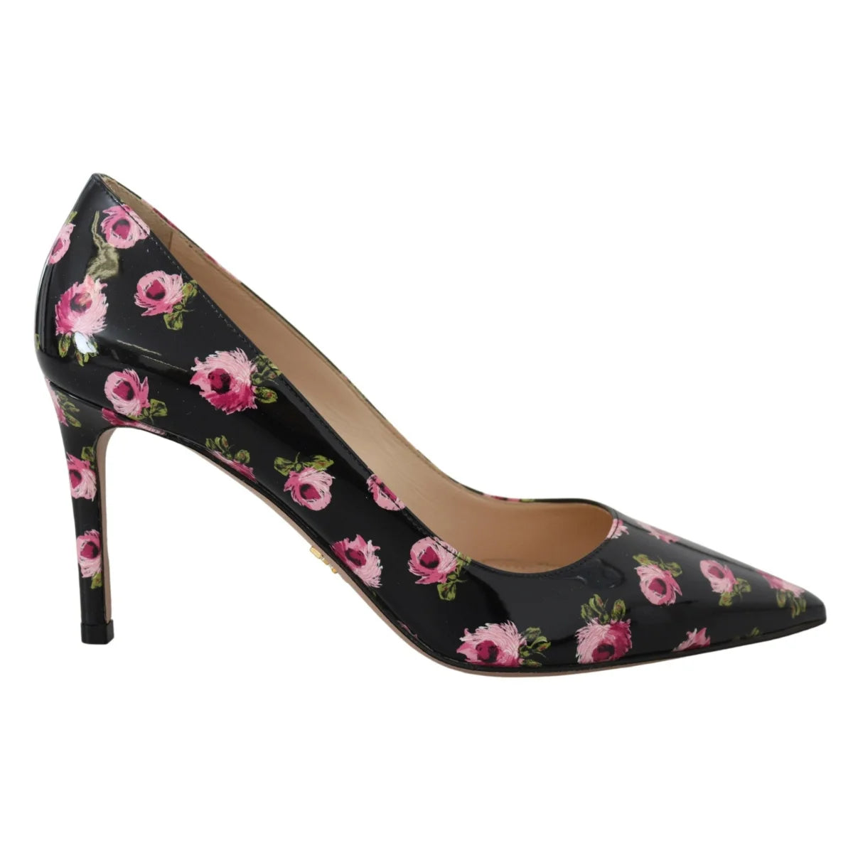 Stunning Prada Pink Floral Heels in Vibrant Print
