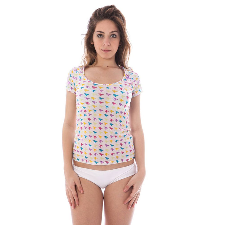 A-Style - Bianco Nylon Women T-Shirt