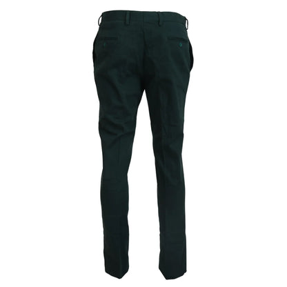 Stylish Bencivenga Couture Dark Green Chino Pants Mens BENCIVENGA