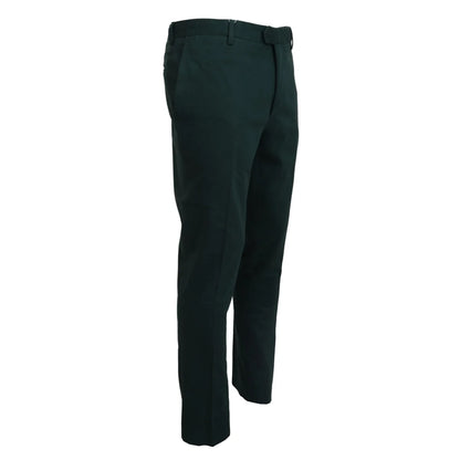 Stylish Bencivenga Couture Dark Green Chino Pants Mens BENCIVENGA