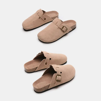 Stylish Suede Closed Toe Slides - Shop Now! Shoes Sneakers Trendsi