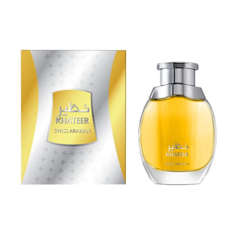 Swiss Arabian Khateer Eau Ignites Spicy Woody Floral Confidence Men’s Cologne