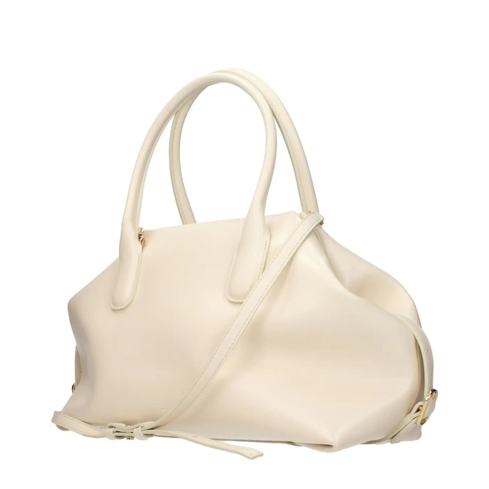 Themoirè Beige Leather Handbag