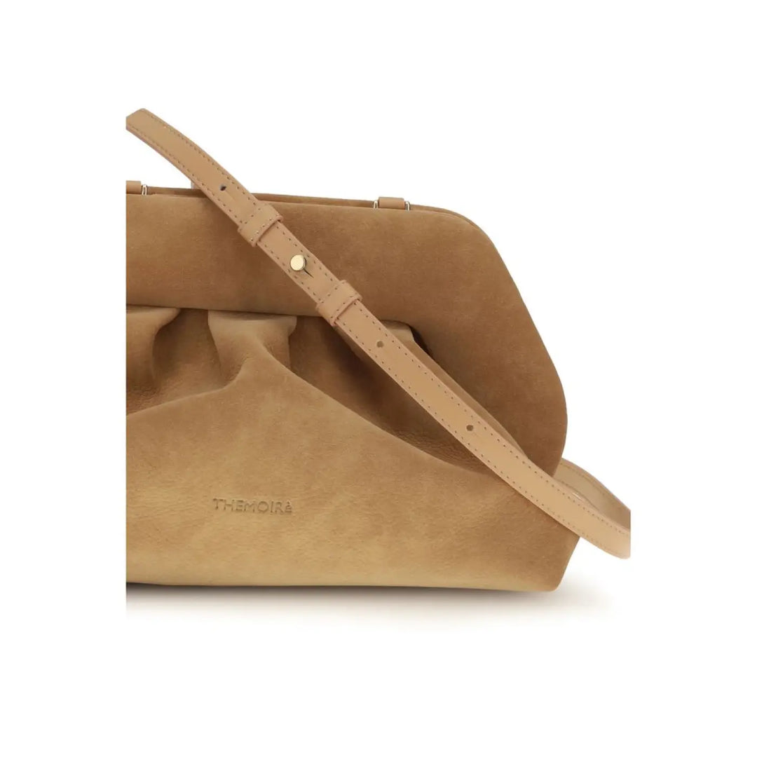 Themoirè Beige Nubuc Leather Handbag