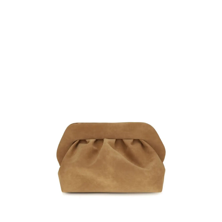Themoirè Beige Suede Leather Handbag