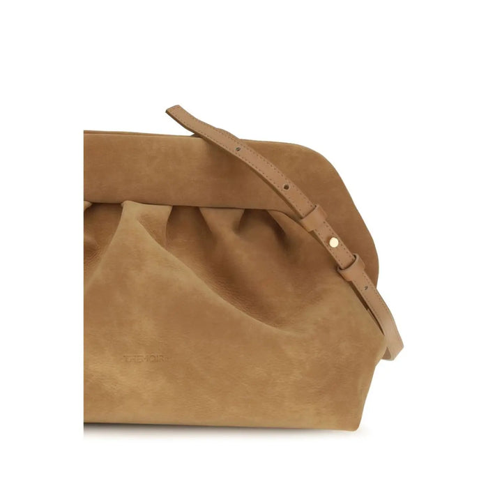 Themoirè Beige Suede Leather Handbag