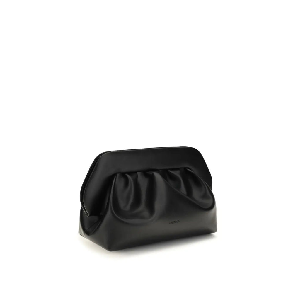 Themoirè Black Vegan Leather Clutch Bag