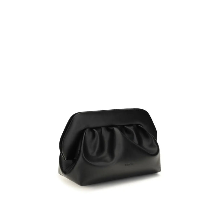 Themoirè Black Vegan Leather Clutch Bag