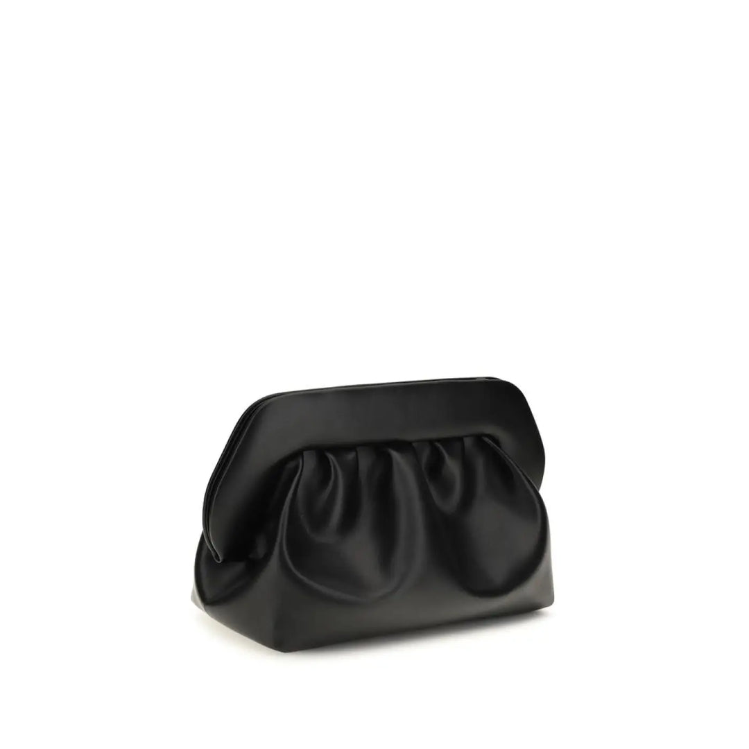 Themoirè Black Vegan Leather Clutch Bag