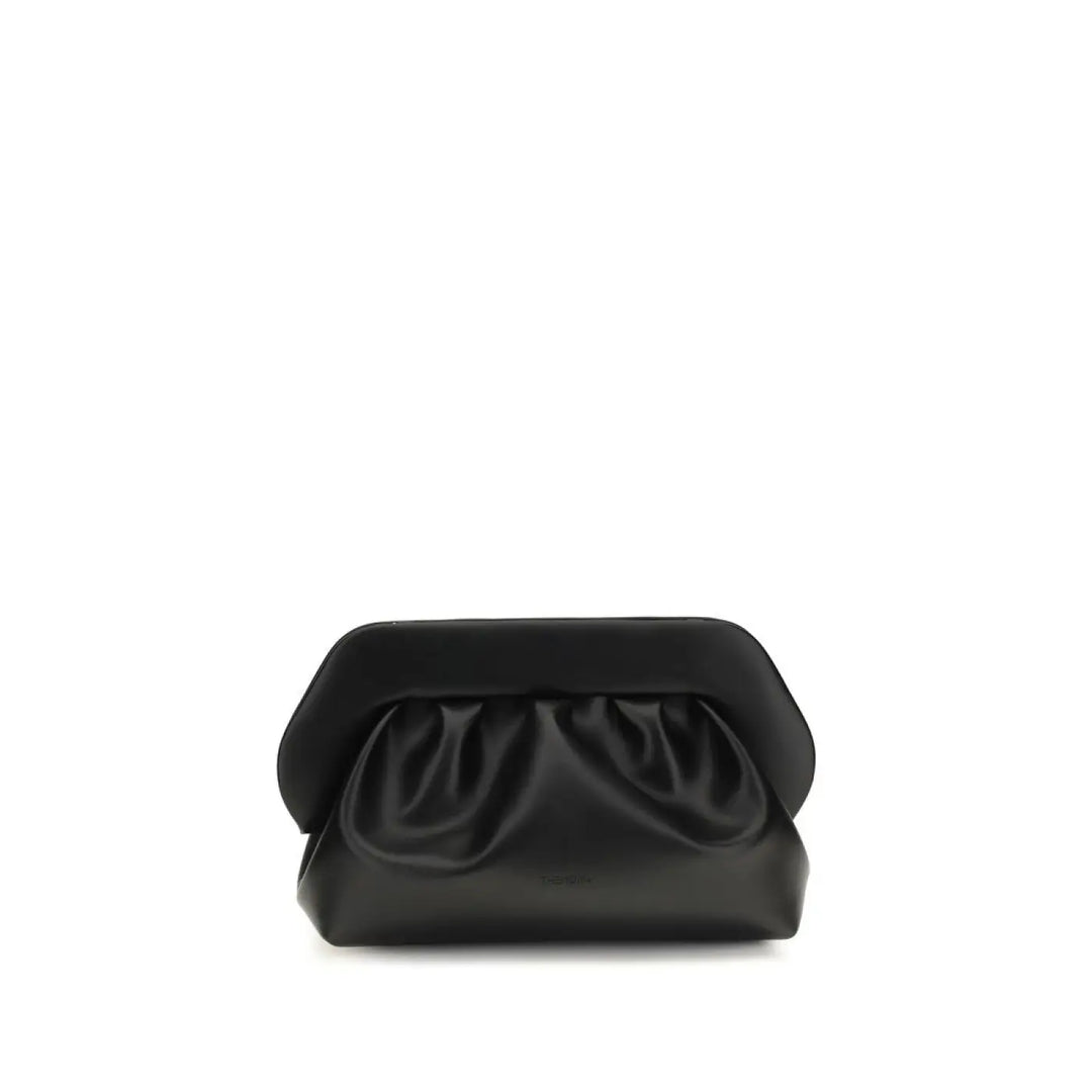 Themoirè Black Vegan Leather Clutch Bag