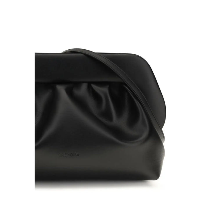 Themoirè Black Vegan Leather Clutch Bag
