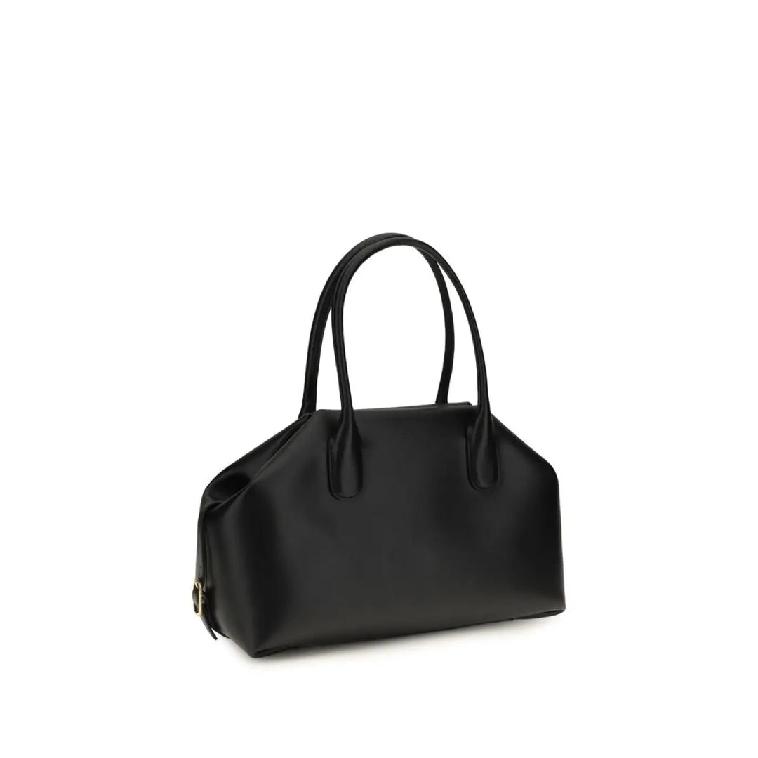 Themoirè Black Vegan Leather Handbag