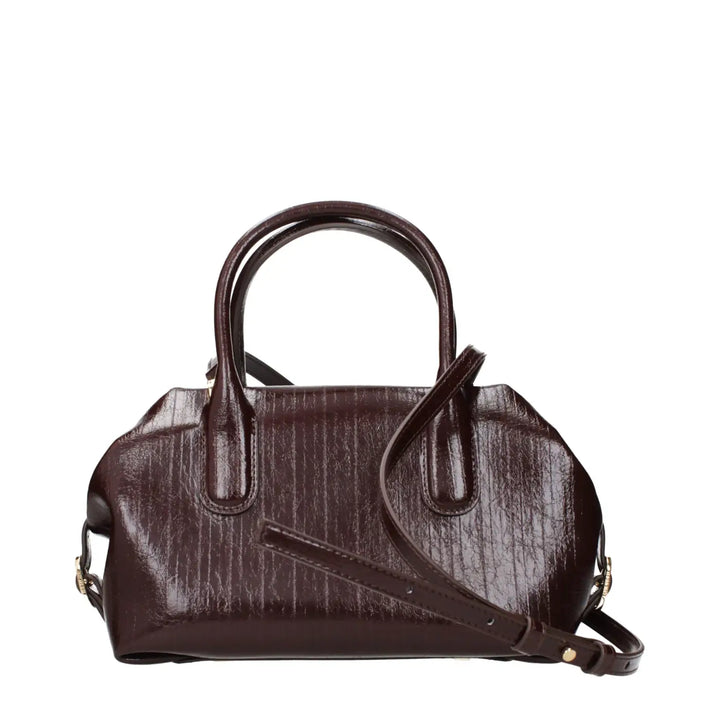 Themoirè Brown Leather Handbag