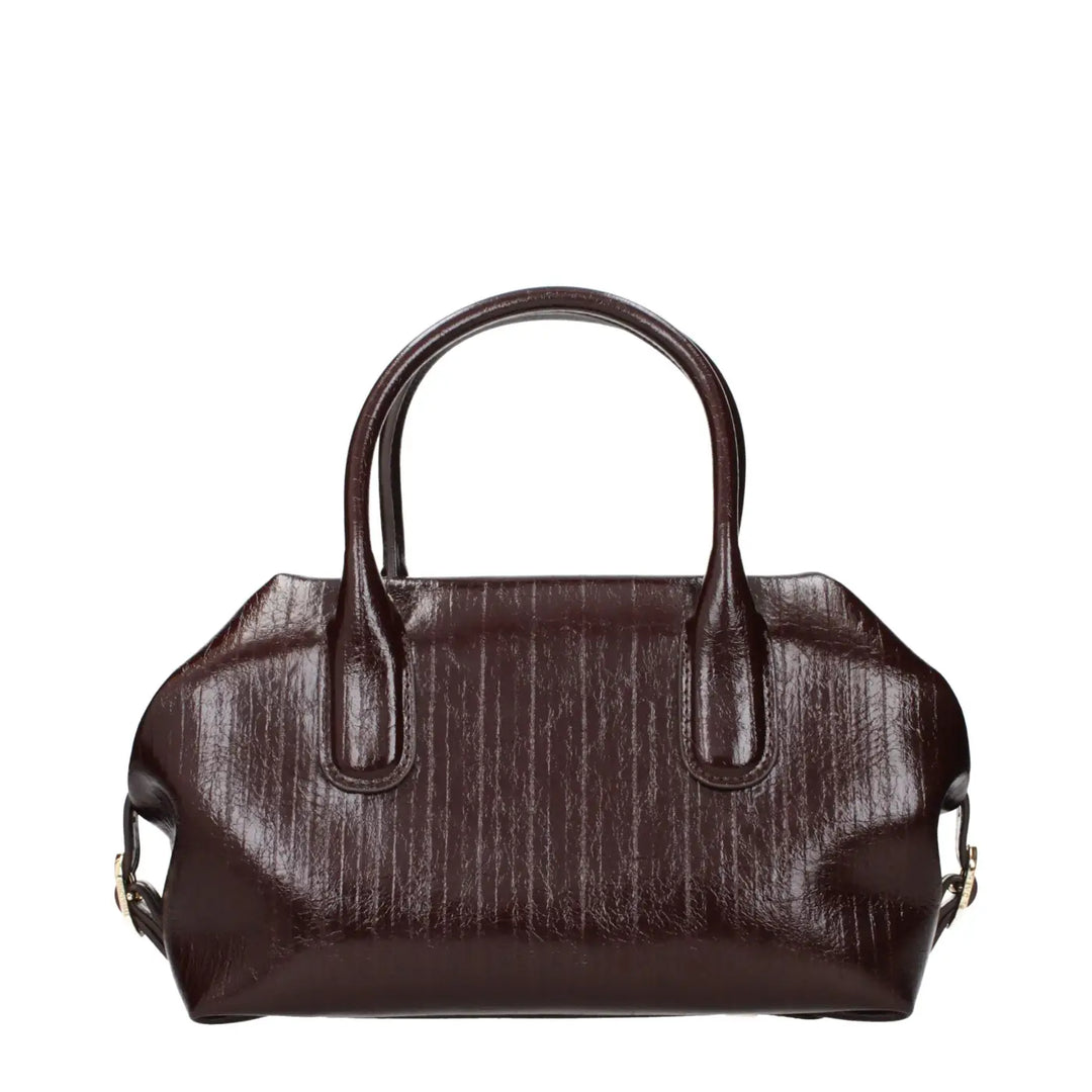 Themoirè Brown Leather Handbag