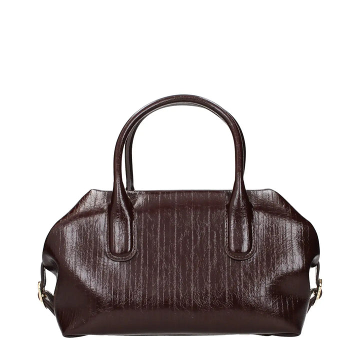Themoirè Brown Leather Handbag