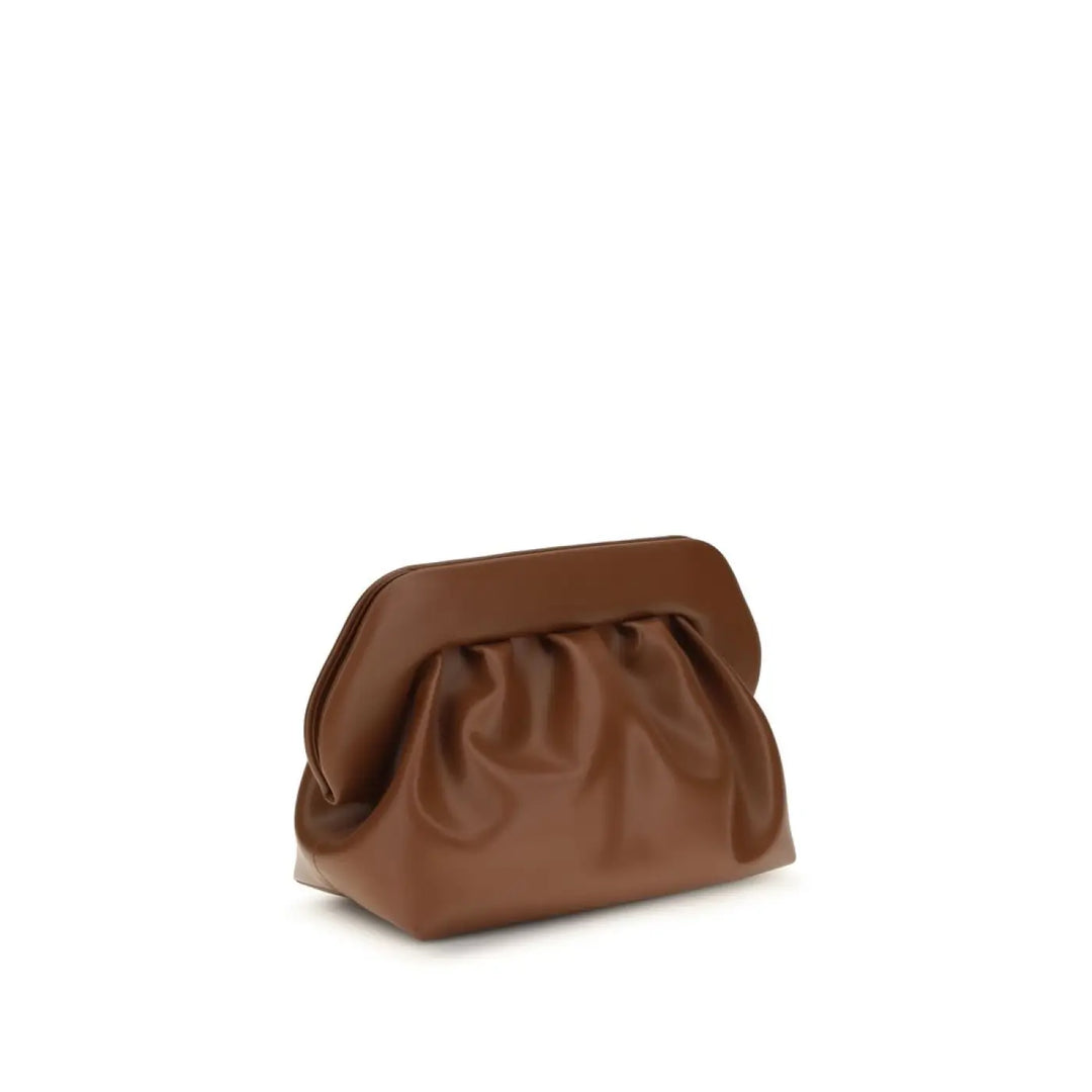 Themoirè Brown Vegan Leather Handbag