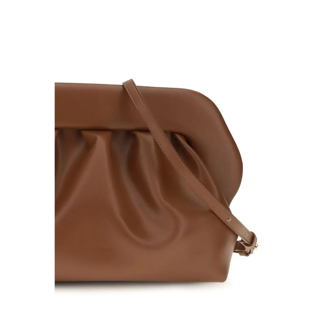 Themoirè Brown Vegan Leather Handbag