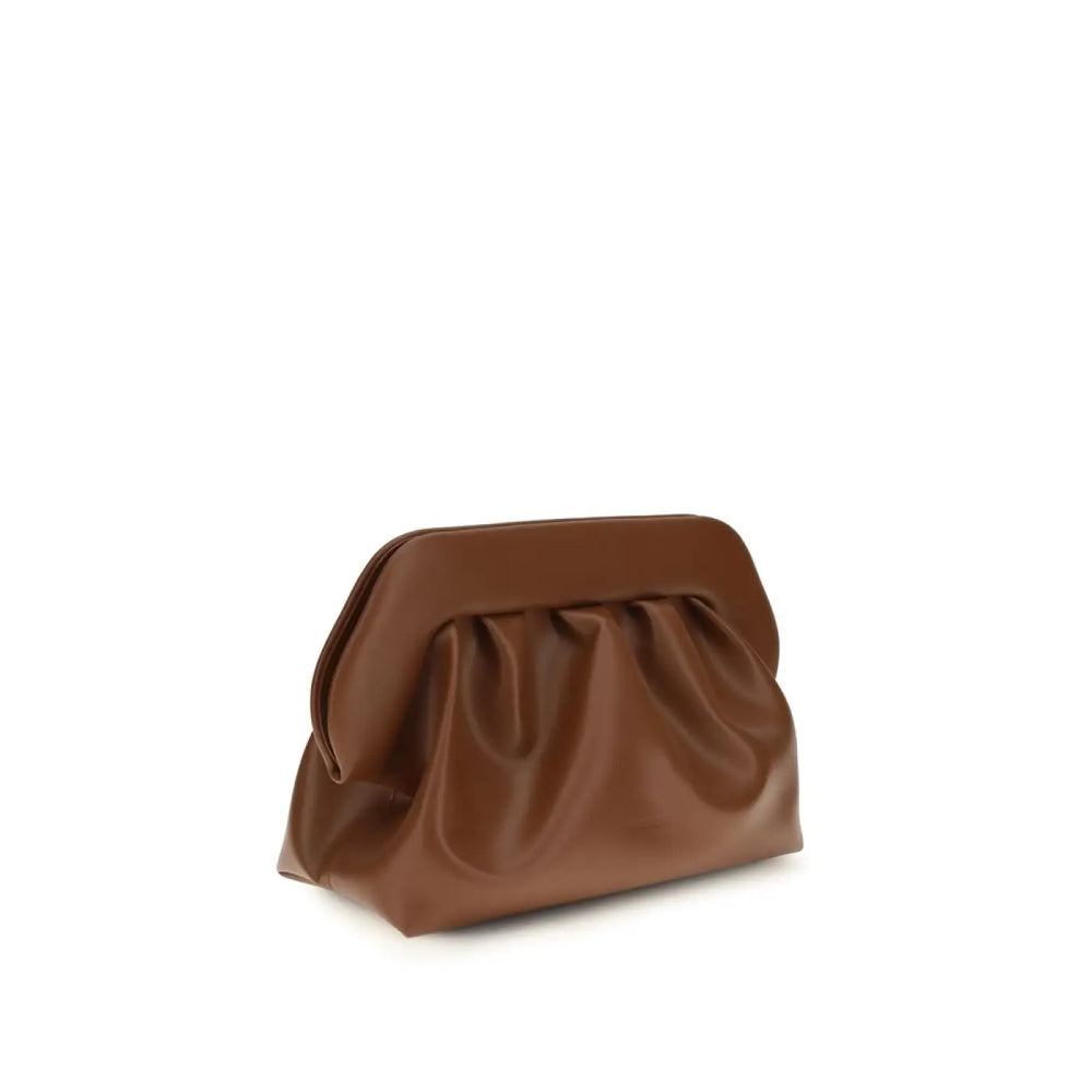 Themoirè Brown Vegan Leather Handbag