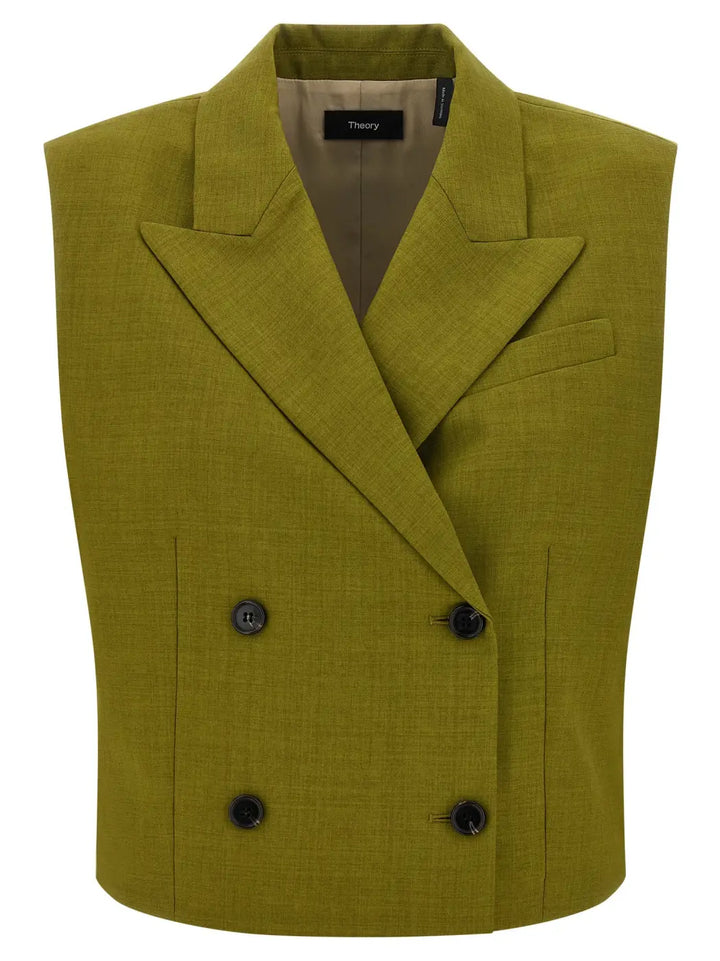 Theory Bicolor Polyester Sleeveless Jacket