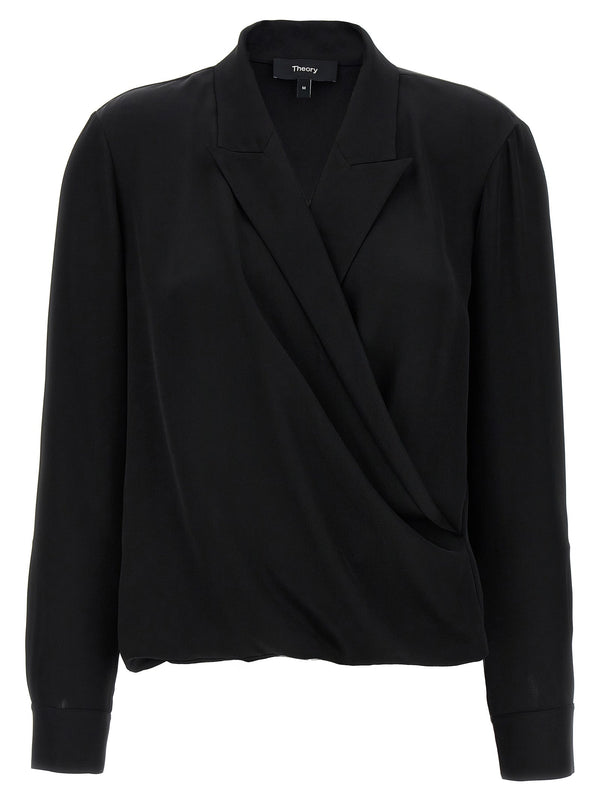 Theory - Black Silk Blouse