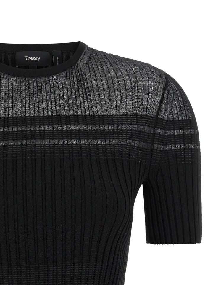 Theory Black Viscose T-shirt
