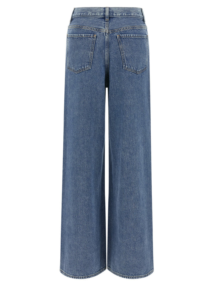 Theory Blue Cotton High-waisted Jean