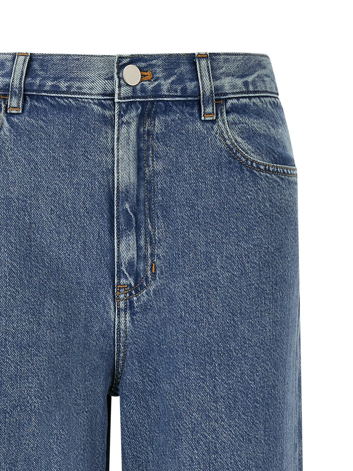 Theory Blue Cotton High-waisted Jean