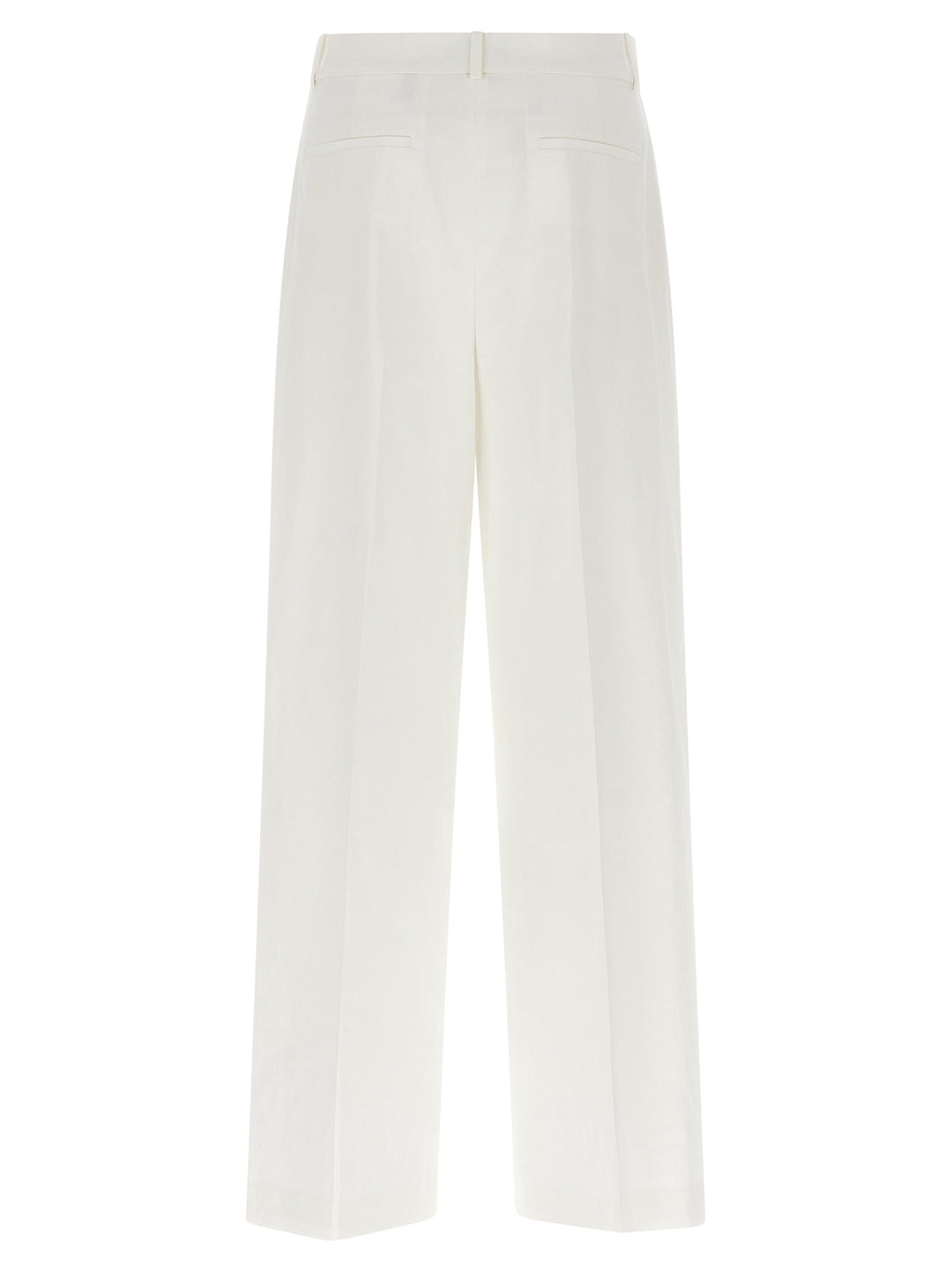 Theory White Linen Casual Pants