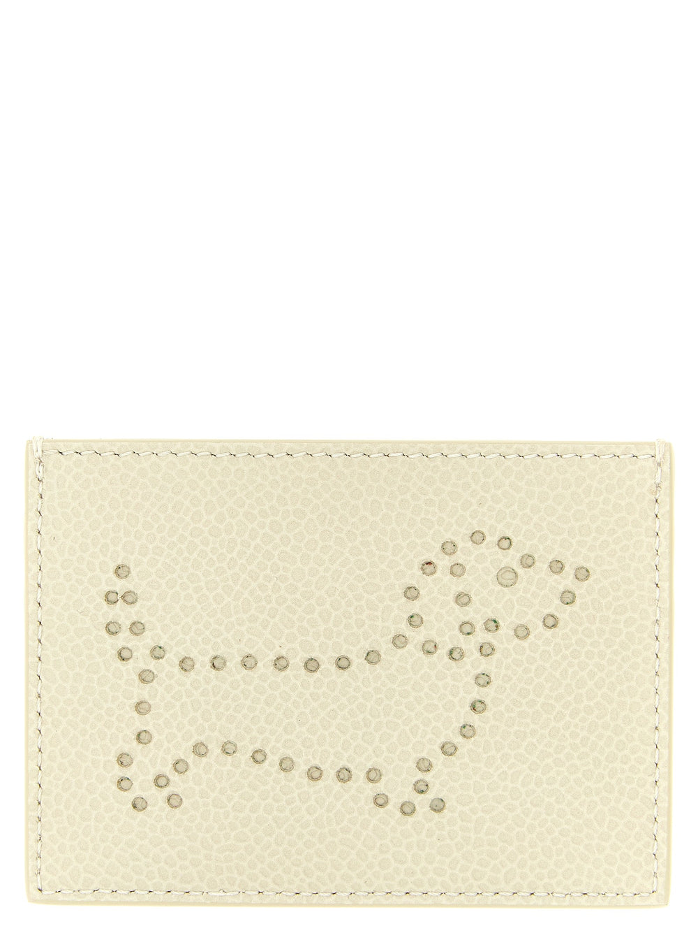 Thom Browne Beige Calfskin Cardholder