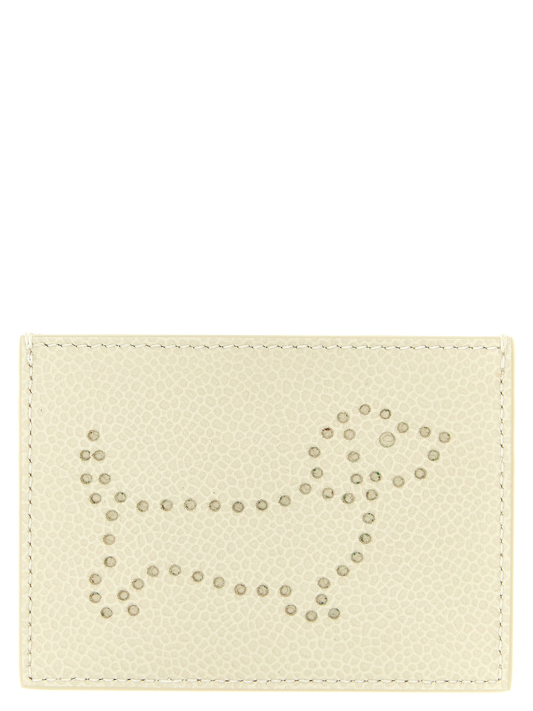 Thom Browne Beige Calfskin Cardholder