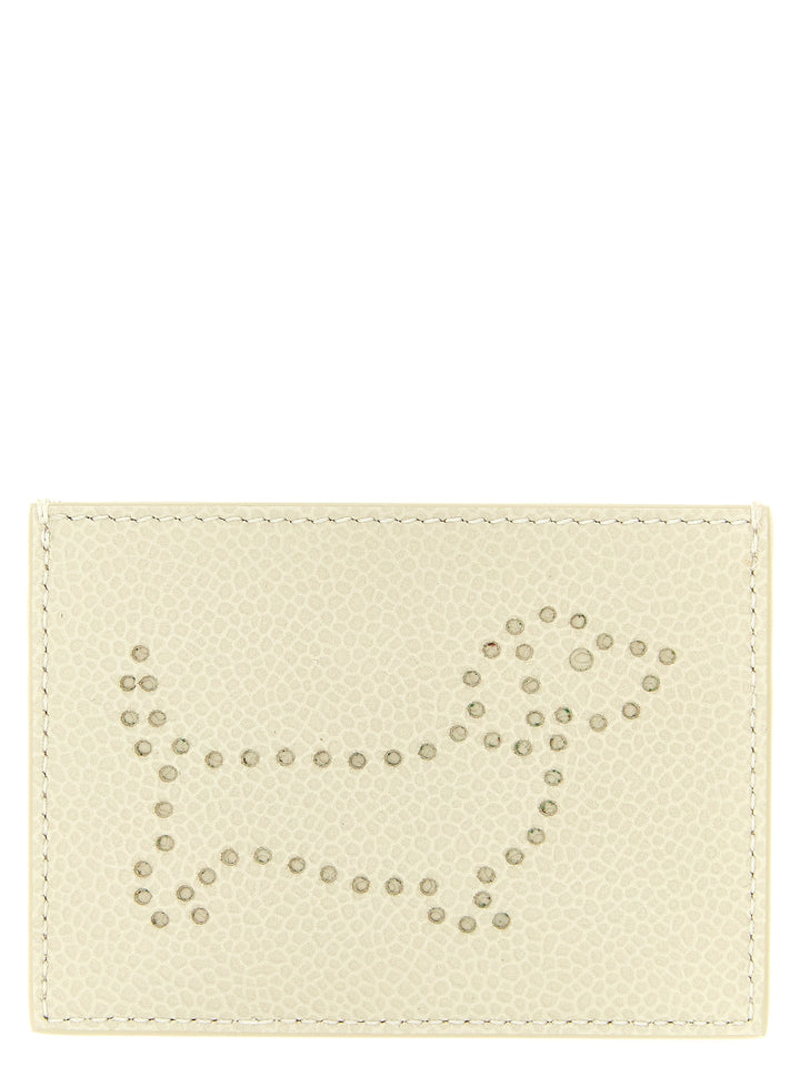 Thom Browne Beige Calfskin Cardholder